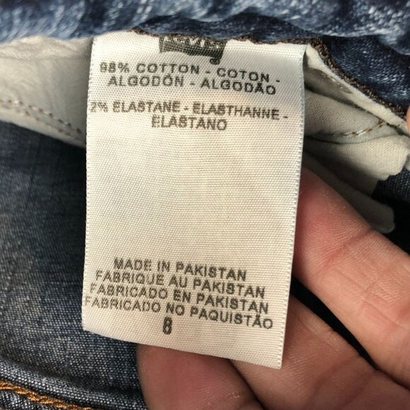 Levis Womens The Original Jean Jeans Size 8 Blue Denim Skinny Legging Casual - Picture 9 of 16